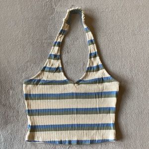 Pacsun striped halter crop top